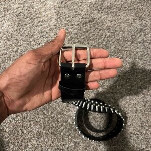 Men's Black Leather Belt